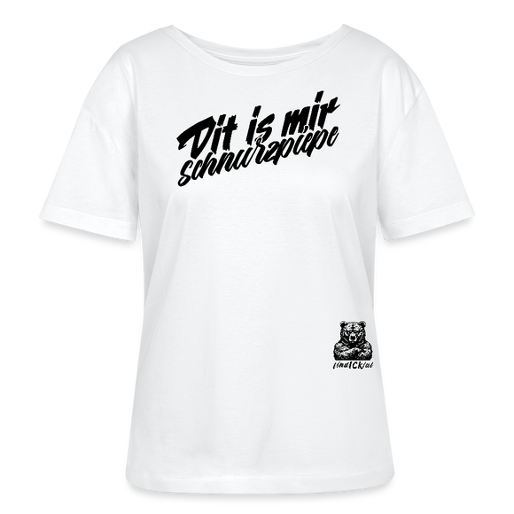 DIT IS MIR SCHNURZPIEPE-Rundhals Frauen Bio-T-Shirt II - Weiß
