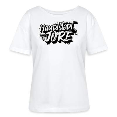 Berlin Shirt-HAUPTSTADTJÖRE-Rundhals Frauen Bio-T-Shirt - Weiß