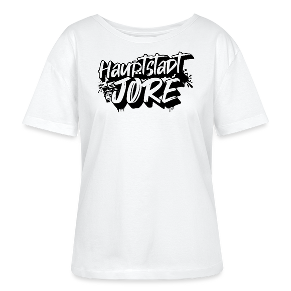 Berlin Shirt-HAUPTSTADTJÖRE-Rundhals Frauen Bio-T-Shirt - Weiß