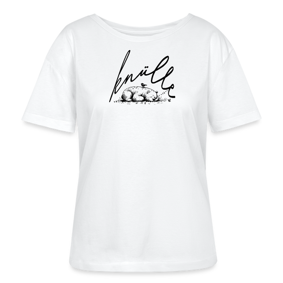 KNÜLLE-Rundhals Frauen Bio-T-Shirt - Weiß