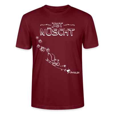 Weihnachten in Berlin 25-JIBT NÜSCHT-Unisex T-Shirt Bio II - Burgunderrot