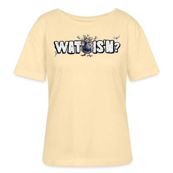 WAT IS'N?-Rundhals Frauen Bio-T-Shirt - Creme
