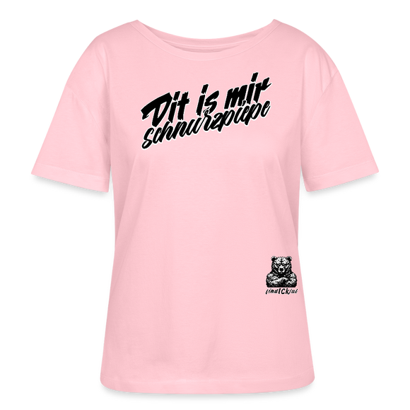 DIT IS MIR SCHNURZPIEPE-Rundhals Frauen Bio-T-Shirt II - Hellrosa