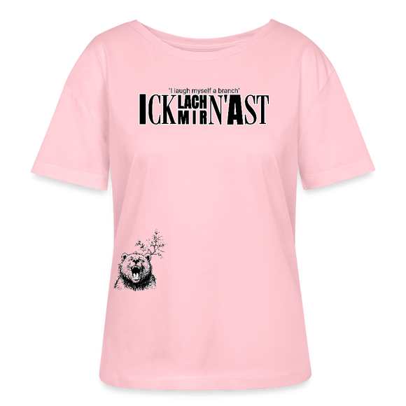 ICK LACH MIR N AST-Rundhals Frauen Bio-T-Shirt - Hellrosa