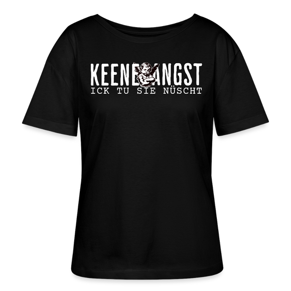 KEENE ANGST ICK TU SIE NÜSCHT-Rundhals Frauen Bio-T-Shirt II - Schwarz