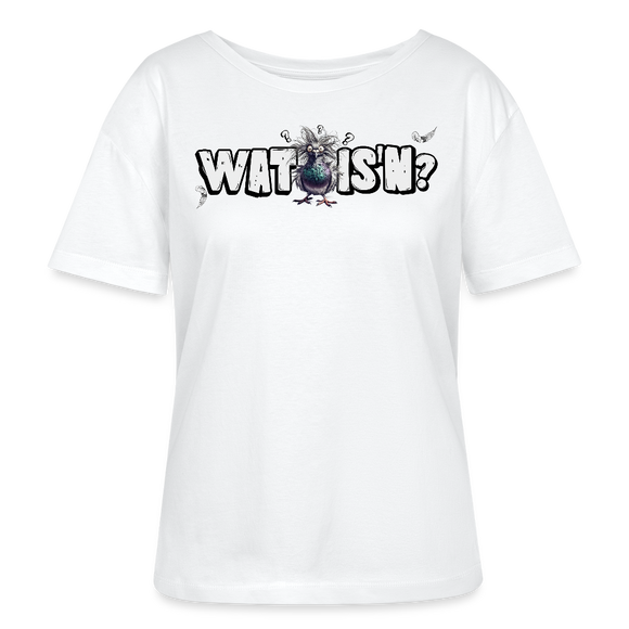 WAT IS'N?-Rundhals Frauen Bio-T-Shirt - Weiß