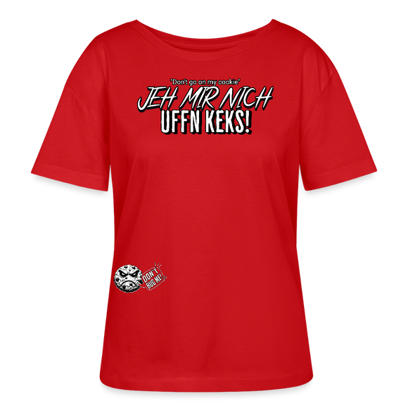 JEH MIR NICH UFFN KEKS-Rundhals Frauen Bio-T-Shirt - Rot