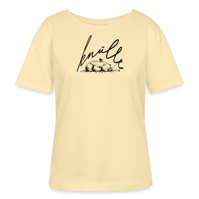 KNÜLLE-Rundhals Frauen Bio-T-Shirt - Creme