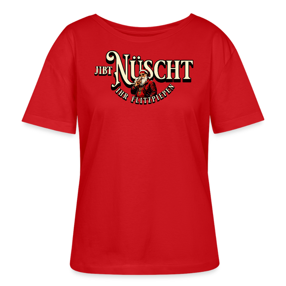 Weihnachten Berlin-JIBT NÜSCHT-Rundhals Frauen Bio-T-Shirt - Rot