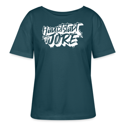 Berlin Shirt-HAUPTSTADTJÖRE-Rundhals Frauen Bio-T-Shirt - Dunkles Petrol