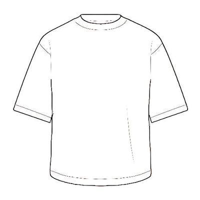 Umriss des Boxy Bio T-Shirt- gerade geschnittenen, weiten Frauen T-Shirts