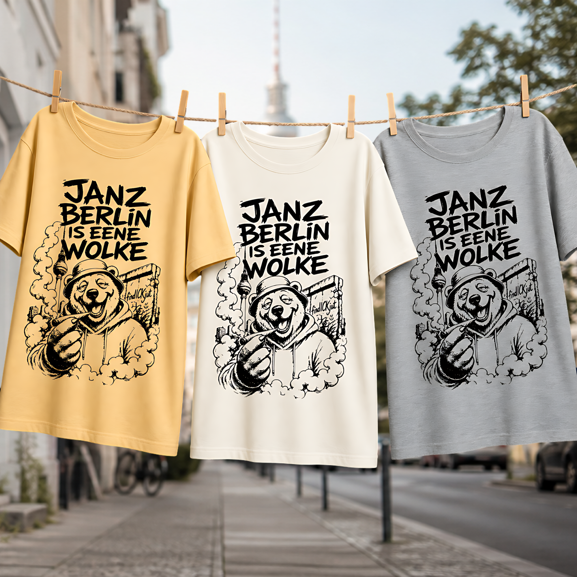 Janz Berlin is eene Wolke – Berliner Bär Kollektion