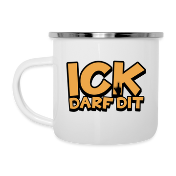 ICK DARF DIT-Emaille Tasse - Weiß