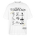 Sommer in Berlin-Oversized Unisex Bio T-Shirt - Weiß-Illustration auf einem Oversized Bio T-Shirt: „Dit is’n Träumchen“ mit handgezeichneten Berliner Sommer-Motiven wie Eis essen, chillen, Rad fahren, Hund ausführen, Sonnenbaden und Sandburg bauen. Darunter der Schriftzug „Sommer 2025 findICKjut“.