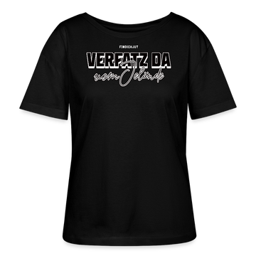 VERFATZ DA VOM JELÄNDE-Rundhals Frauen Bio-T-Shirt - Schwarz