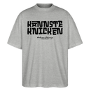 Berliner Spruch-KANNSTE KNICKEN-Oversized Unisex Bio T-Shirt - Grau meliert