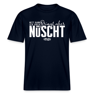 NETT KANN ICK OOCH- RELAXED FIT Unisex Bio T-Shirt - Navy
