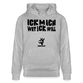 ICK MACH WAT ICK WILL-Unisex Bio-Hoodie II - Grau meliert