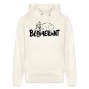 BLÜMERANT-Unisex Bio-Hoodie mit echt Berliner Schnauze - Naturweiß 