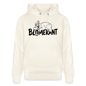 BLÜMERANT-Unisex Bio-Hoodie mit echt Berliner Schnauze - Naturweiß 