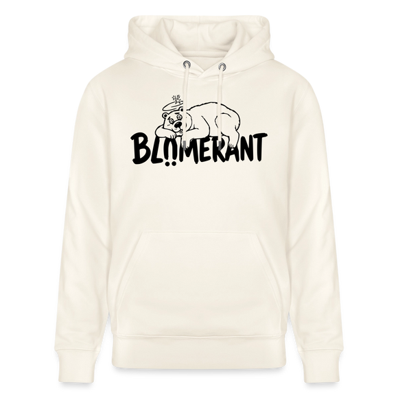 BLÜMERANT-Unisex Bio-Hoodie mit echt Berliner Schnauze - Naturweiß 
