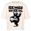 ICK MACH WAT ICK WILL-Frauen Boxy Bio-T-Shirt II - Weißgrau