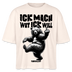 ICK MACH WAT ICK WILL-Frauen Boxy Bio-T-Shirt II - Weißgrau