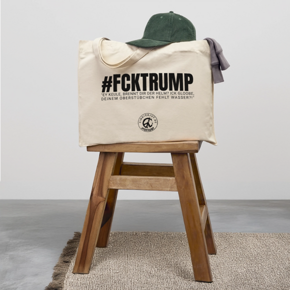 #FCKTRUMP-Einkaufstasche - Naturweiß