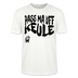 PASS MA UFF KEULE - Unisex T-Shirt Bio-regular - Weiß
