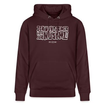Berliner Spruch-ICK WUNDER MIR-Unisex Bio-Hoodie - Maroon