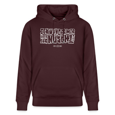 Berliner Spruch-ICK WUNDER MIR-Unisex Bio-Hoodie - Maroon