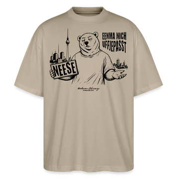 Berlin Souvenir mit Spruch-NEESE-Oversized Unisex Bio T-Shirt - Steingrau