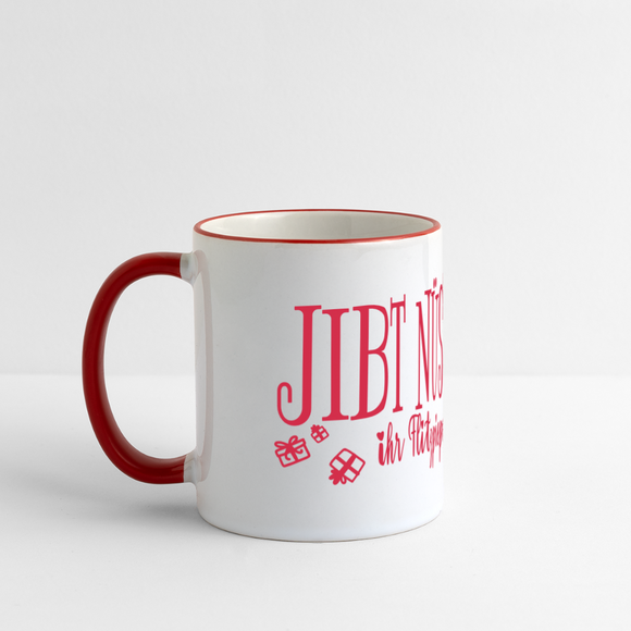 JIBT NÜSCHT IHR FLITZPIEPEN - Panoramatasse - Weiß/Rot