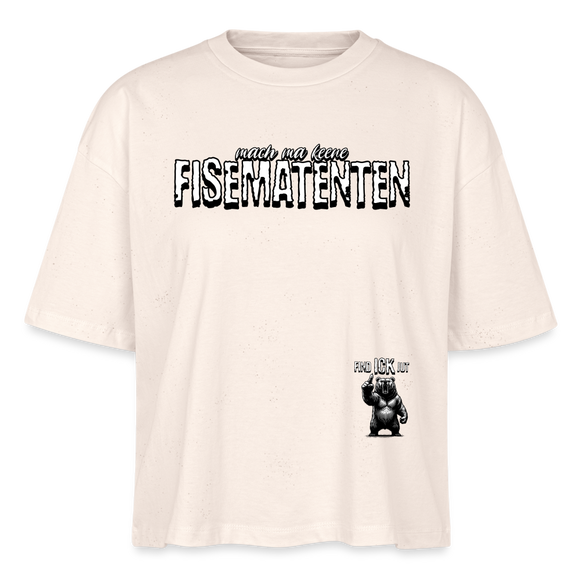 FISEMATENTEN-Frauen Boxy Bio-T-Shirt - Naturweiß