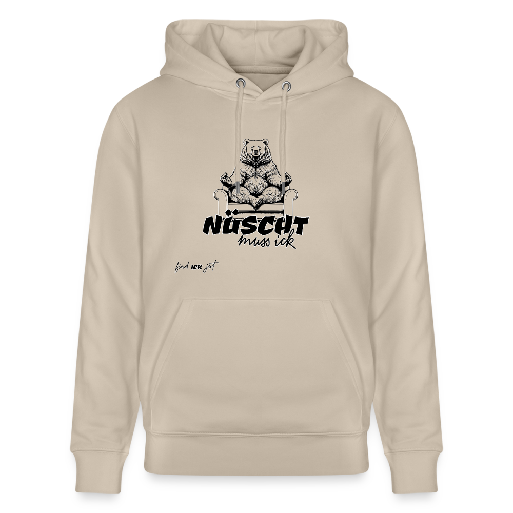 NÜSCHT MUSS ICK-Unisex Bio-Hoodie - Beige