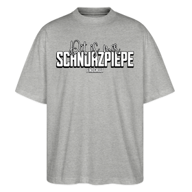 SCHNURZPIEPE-Oversized Unisex Bio T-Shirt II - Grau meliert