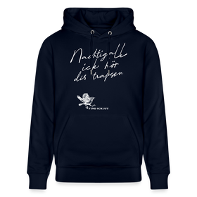 NACHTIGALL ICK HÖR DIR TRAPSEN-Unisex Bio-Hoodie - Navy