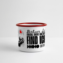 Berlin Souvenir-FIND ICK JUT-Panorama Emaille-Tasse - Weiß/Rot