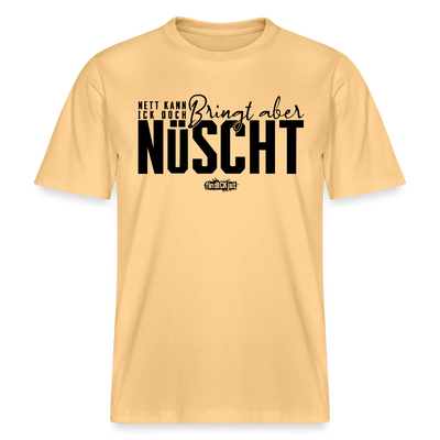 NETT KANN ICK OOCH-RELAXED FIT Unisex Bio T-Shirt - Hellgelb