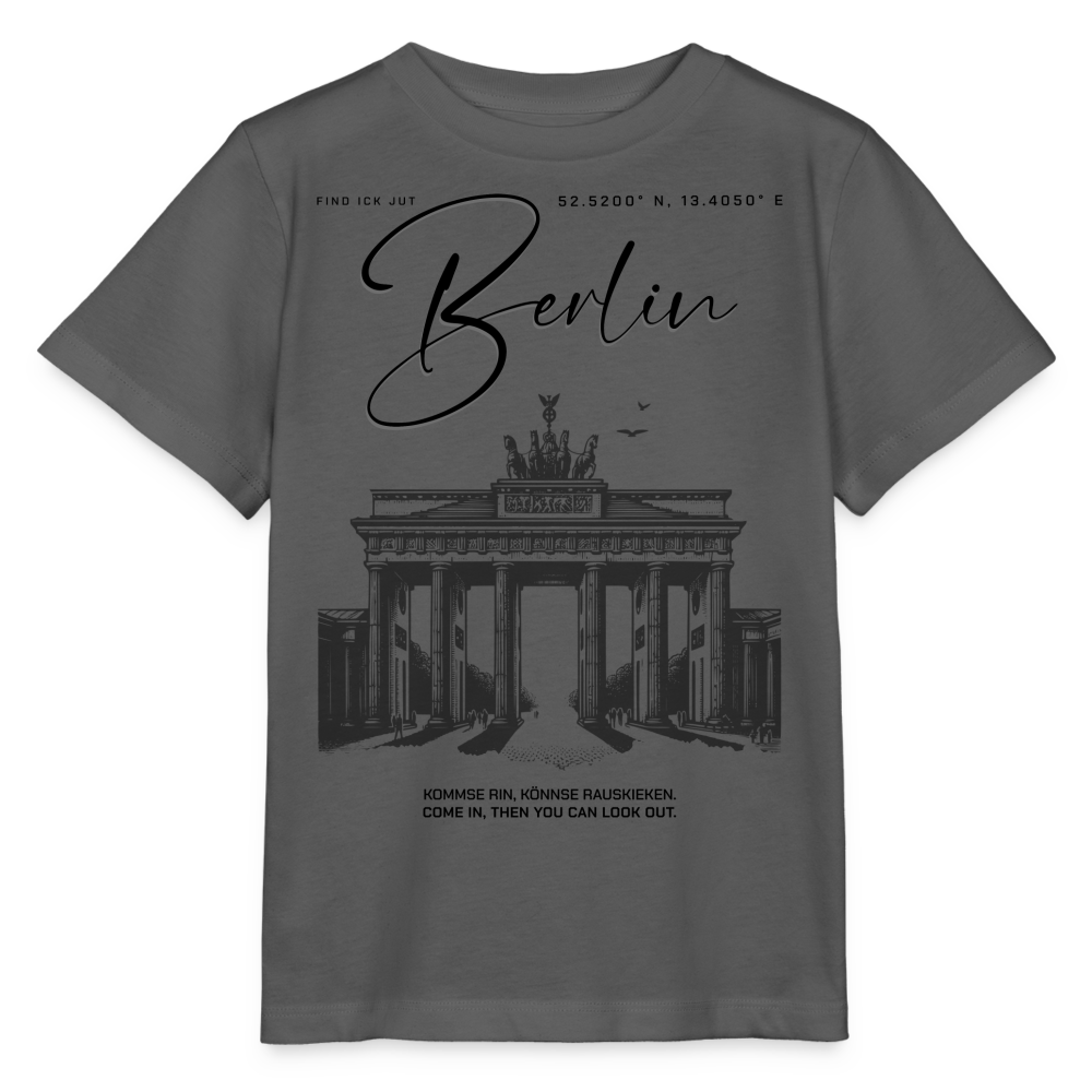 BERLIN-Kinder Bio T-Shirt - Anthrazit