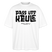 Berliner Spruch-PASS UFF KEULE-Oversized Unisex Bio T-Shirt - Weiß