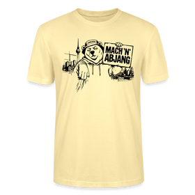 Dit freundliche Shirt mit Berliner Schnauze-MACH 'N ABJANG-Unisex Bio T-Shirt - Creme