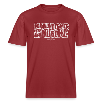 BERLINER SPRUCH-ICK WUNDER MIR- RELAXED FIT Unisex BIO T-Shirt - Erdrot