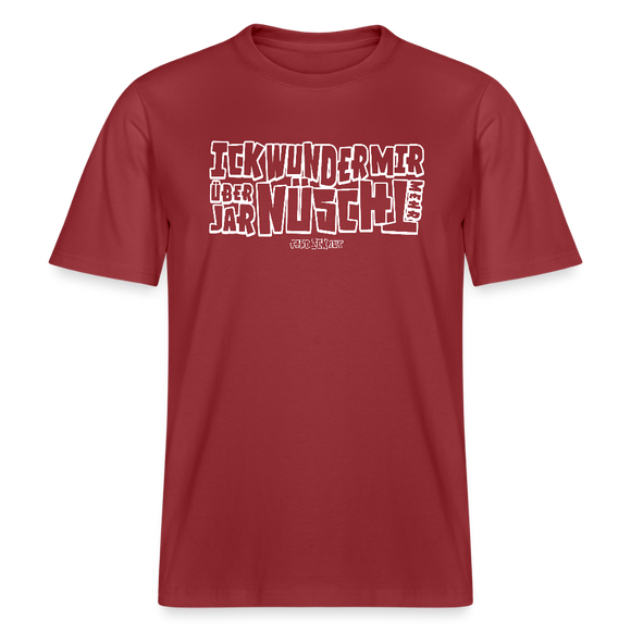 BERLINER SPRUCH-ICK WUNDER MIR- RELAXED FIT Unisex BIO T-Shirt - Erdrot