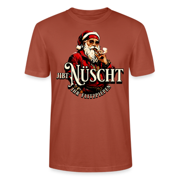 Weihnachten in Berlin-JIBT NÜSCHT IHR FLITZPIEPEN- Unisex T-Shirt BIO - Terrakotta