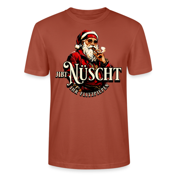 Weihnachten in Berlin-JIBT NÜSCHT IHR FLITZPIEPEN- Unisex T-Shirt BIO - Terrakotta
