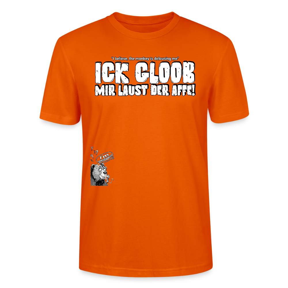 ICK GLOOB MIR LAUST DER AFFE-Unisex T-Shirt BIO II - Tieforange