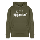 Berliner Spruch-BLÜMERANT-Unisex Bio-Hoodie - Khaki Grün