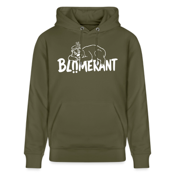 Berliner Spruch-BLÜMERANT-Unisex Bio-Hoodie - Khaki Grün