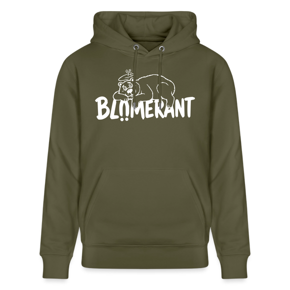 Berliner Spruch-BLÜMERANT-Unisex Bio-Hoodie - Khaki Grün